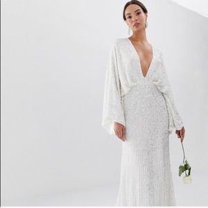 ASOS edition sequin kimono sleeve wedding dress